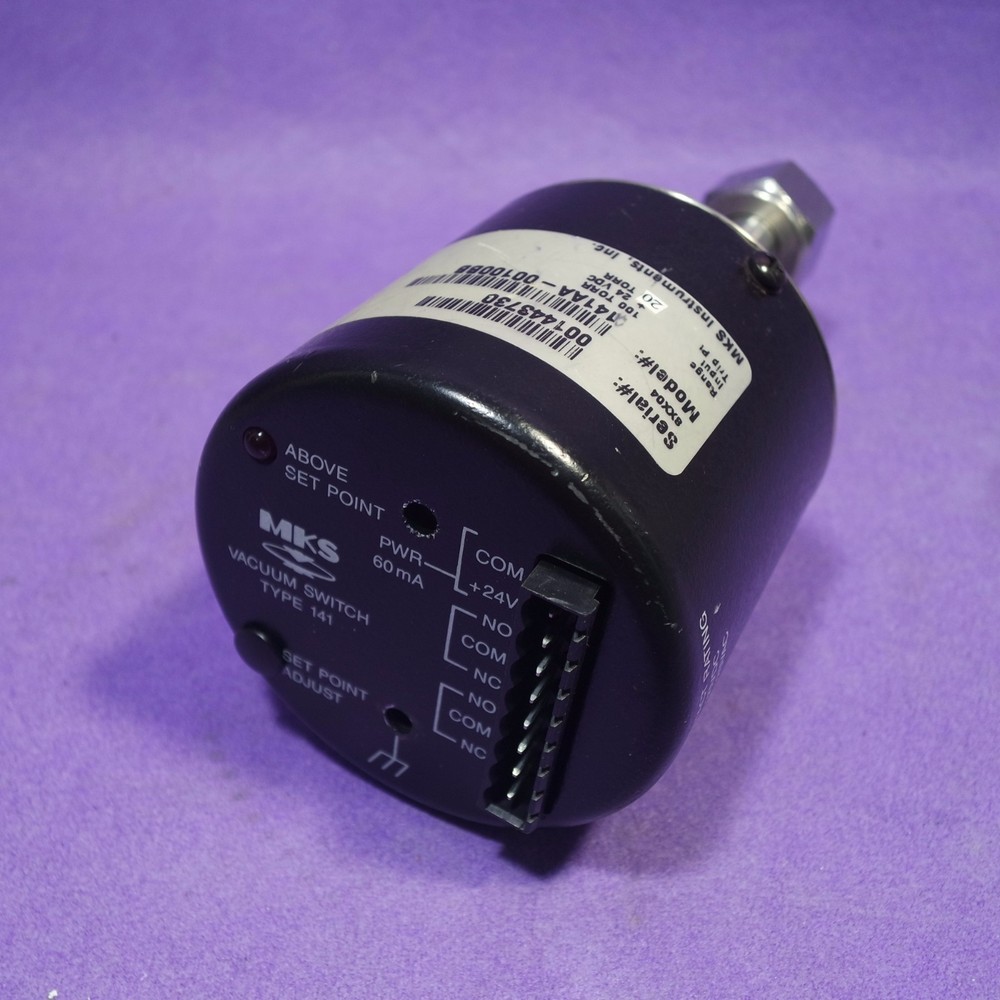 MKS 141AA-00100BB VACUUM SWITCH TYPE 141 Range 100 TORR, USED
