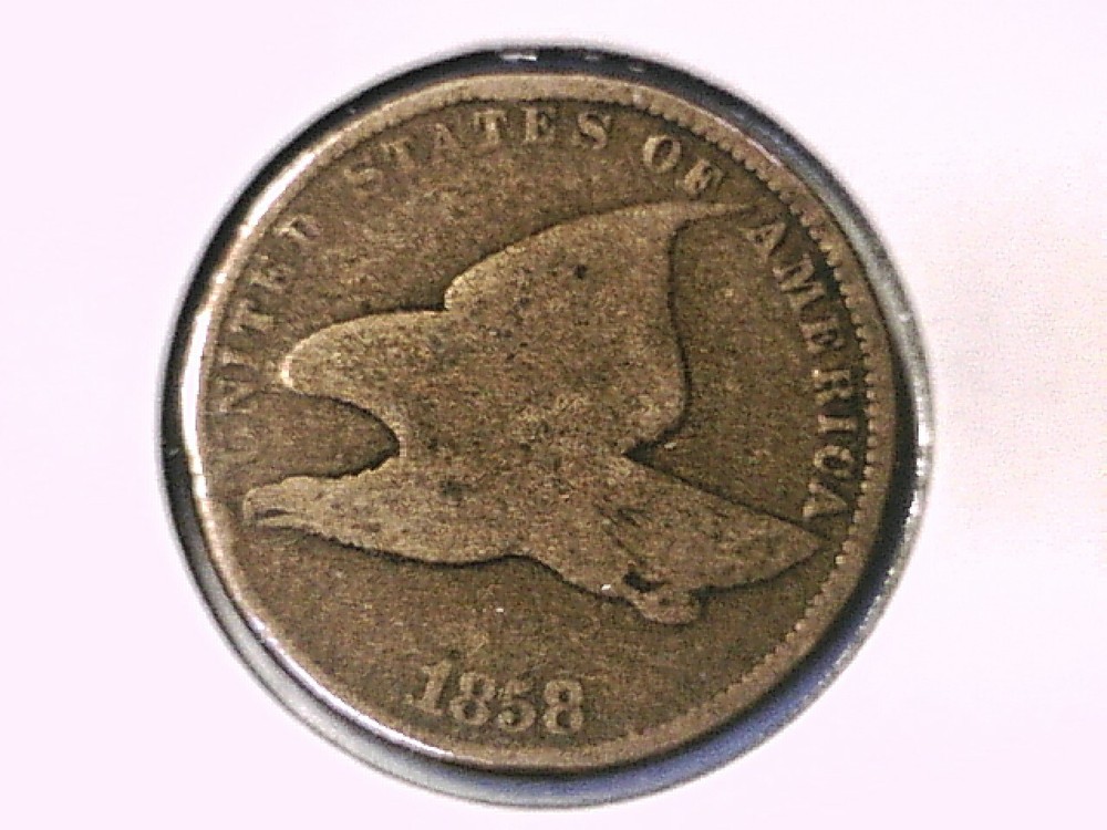 1858 Flying Eagle Cent Genuine Raw Ungraded 00959