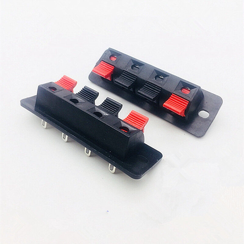 10pcs 4 Terminal Speaker Connector Plate push type terminal board 4 positions