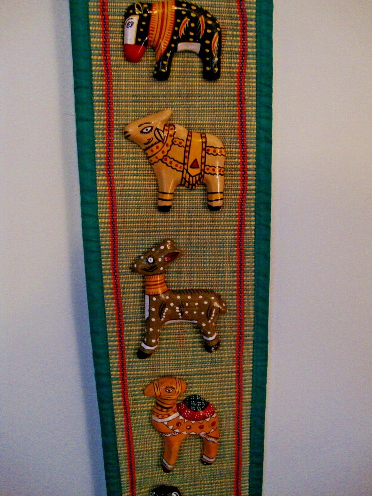 Wild Animal Wall Hanging, Bell Pull, Child's Decor