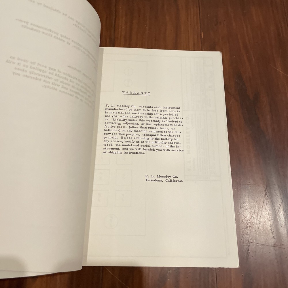 Moseley Autograf Type D-3 Character Printer & Programming Unit Operating Manual