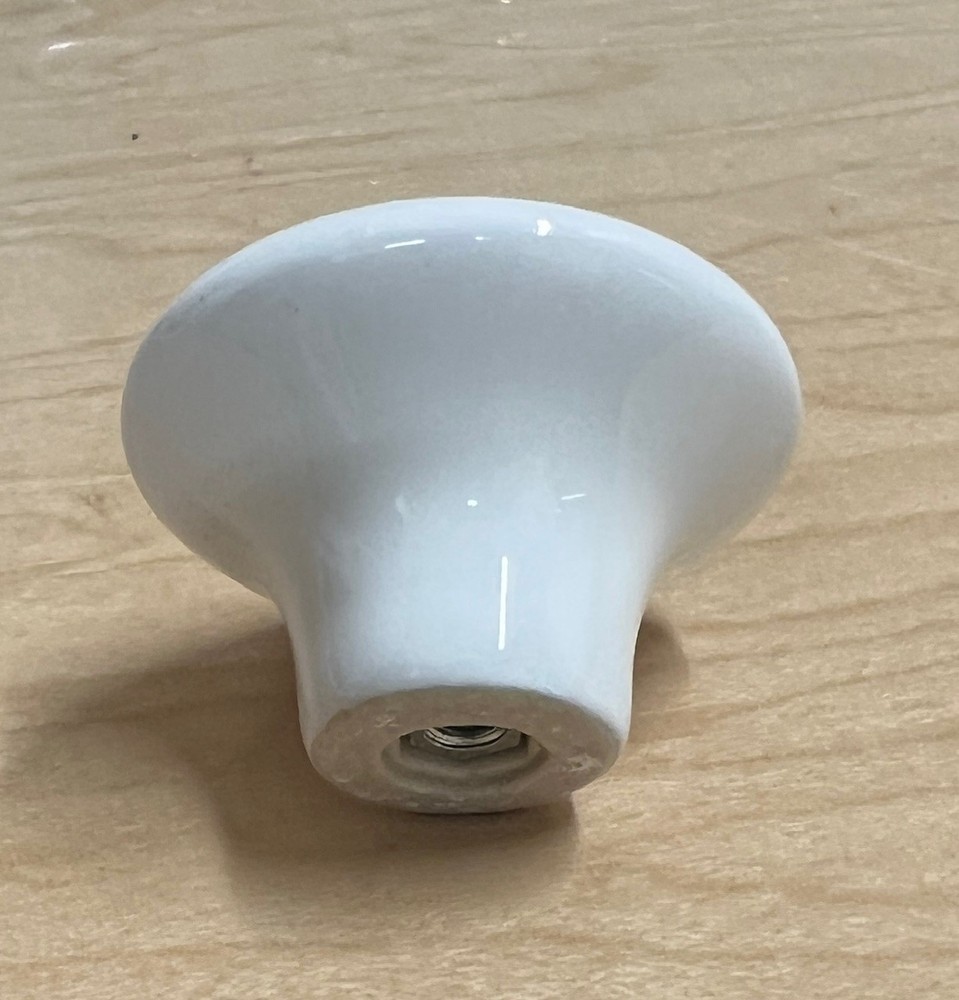 DOLPHIN FLORAL back round White ceramic knob kitchen cabinet pull STYLE 9