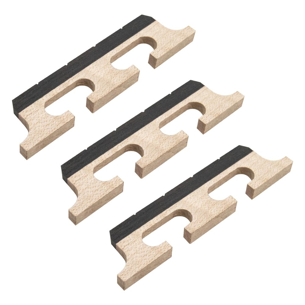 Soundspire 3-Pack 5-String Banjo Bridge, Ebony Maple 5-String, multi-colored
