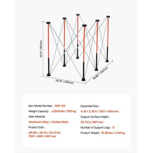 Portable Folding Workstand 416 x 218 ft Collapsible Workbench 2500 lbs