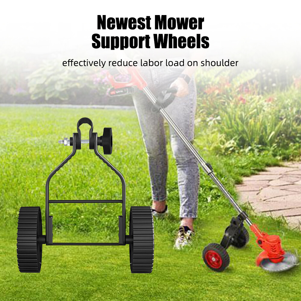 Universal Grass Rope Trimmer Weeder Stabilizing Height Adjustable Support Wheel