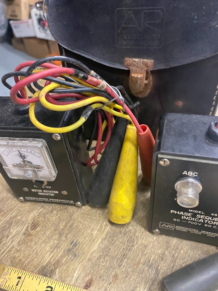 Vtg Electronics Associated Research Motor rotation Phase Sequence Indicator Set!