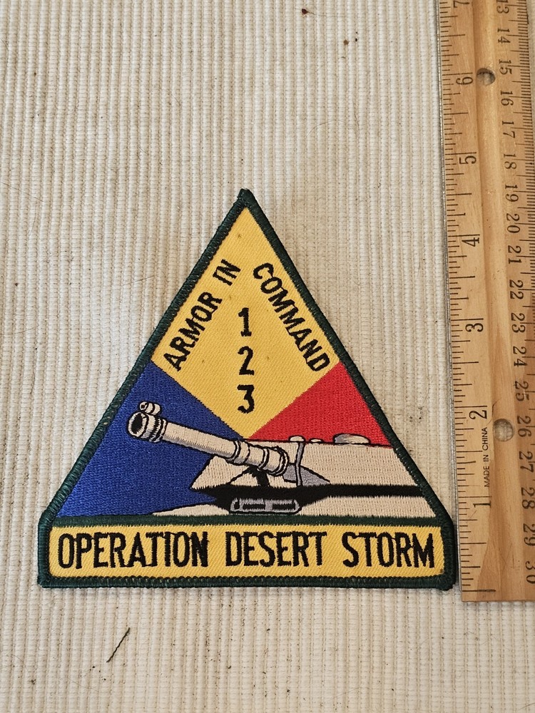 Desert Storm US Army 1 2 3 Armor Regiment Numbered Patch L@@K!!!