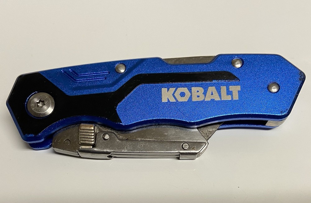 KOBALT Quick Change Folding Lockback Utility Knife Blade USED Box Cutter