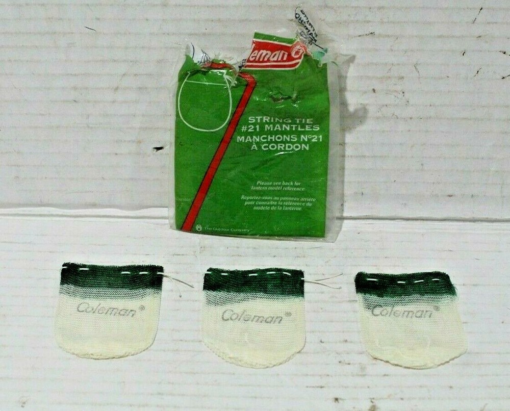 3 - #21 Coleman String tie Mantles   Never used