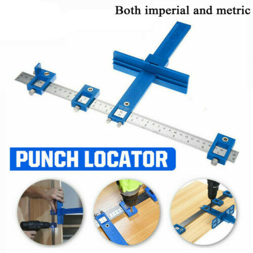 Drill Guide Punch Locator Woodworking Hole Cabinet Hardware Jig Drawer Pull Tool
