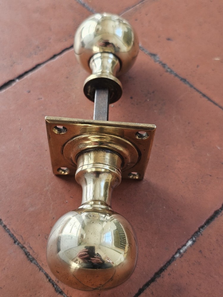 Antique original brass door knobs