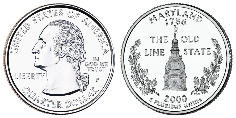 2000 P Maryland State Quarter Uncirculated
