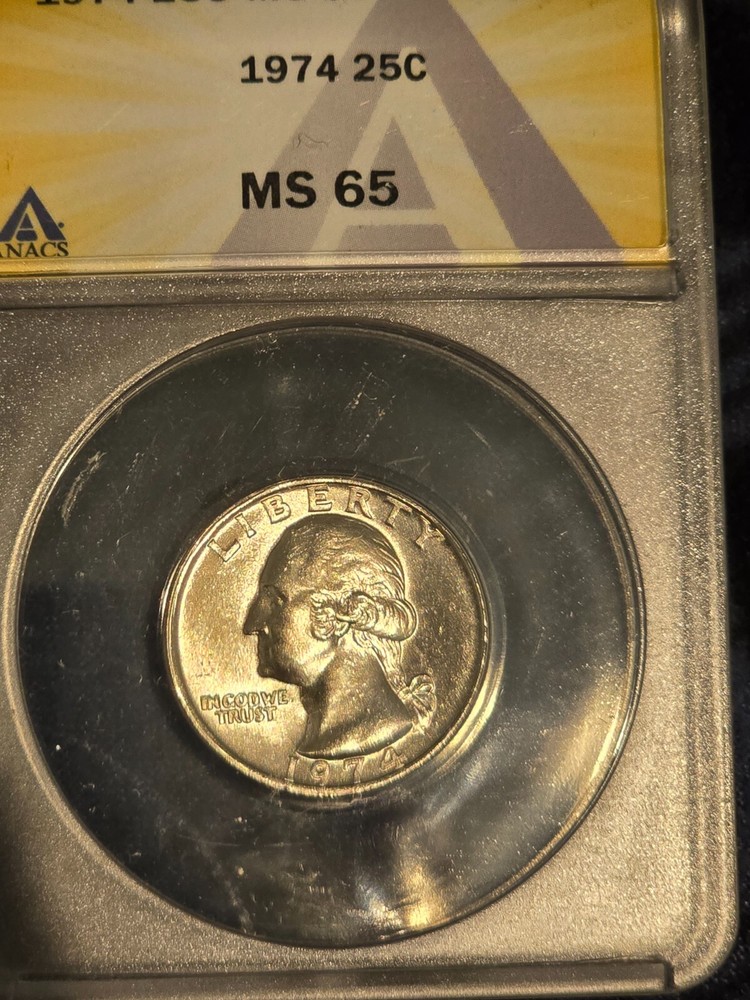 1974 Washington Quarter - ANACS GRADED MS65!!!