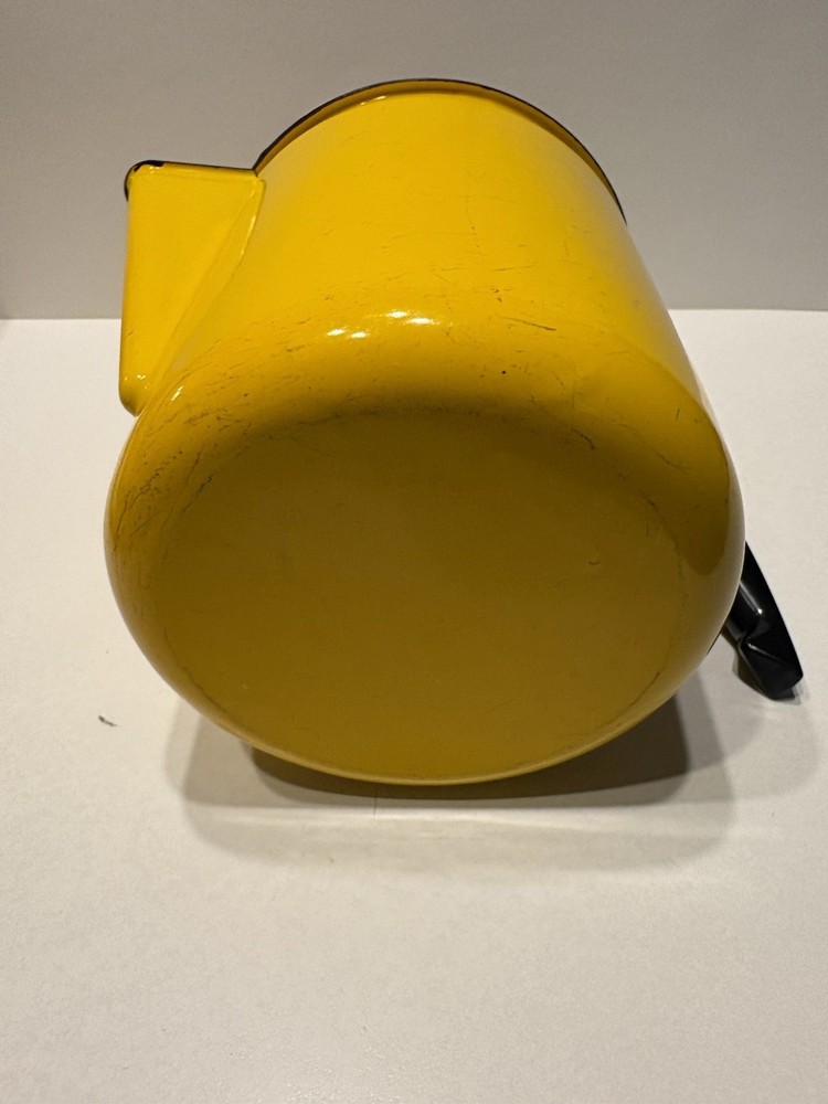 Vintage Yellow Enamelware Percolator Coffee Pot