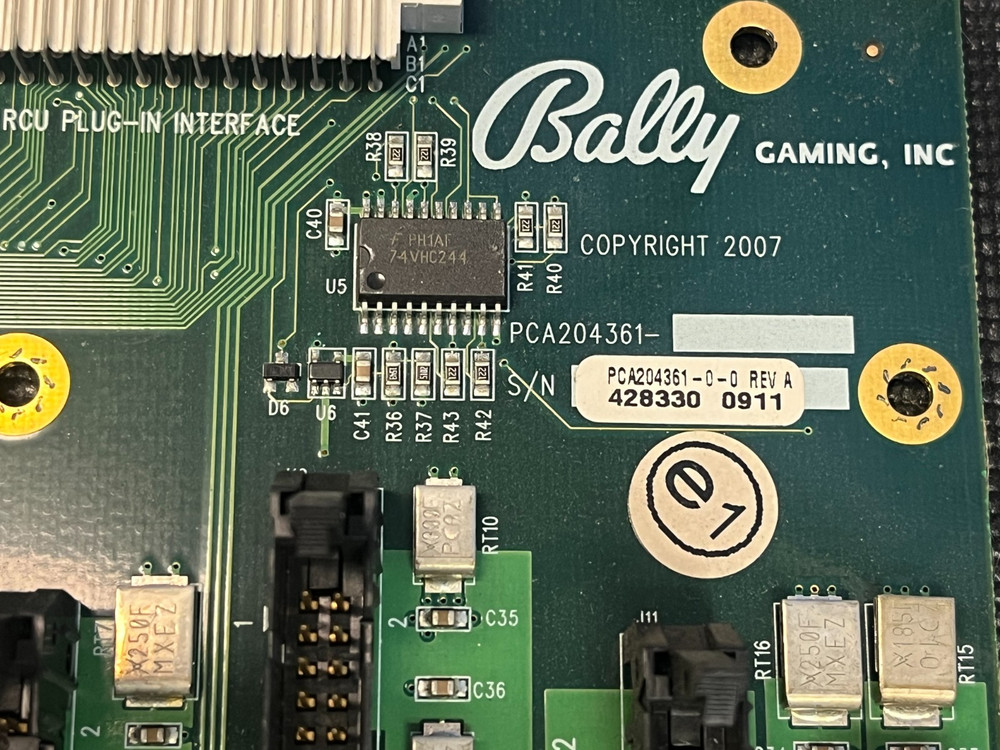 Bally Gaming PCA204361 PCI Plug Interface Board