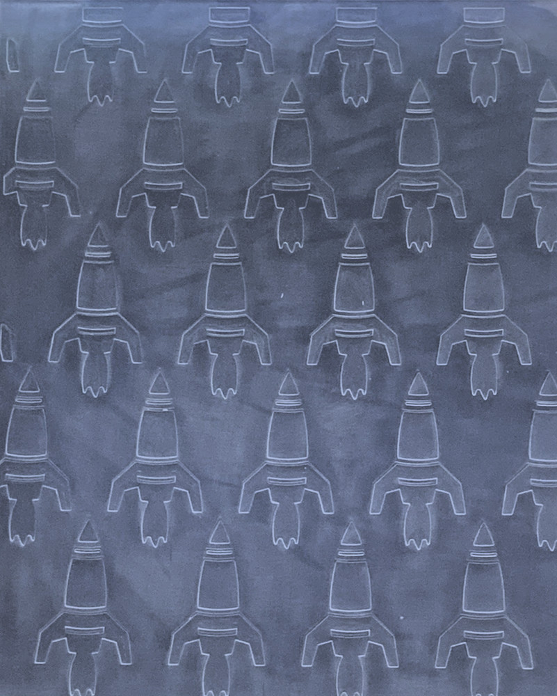 Echo Park Paper ROCKETSHIP Embossing Folder for most Die Cut Machine Rocket Ship