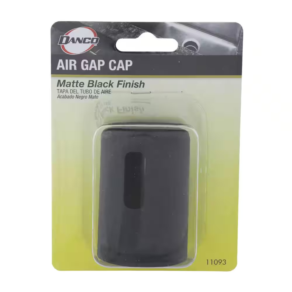 1.75 In. O.D. Kitchen Air Gap Cap in Matte Black