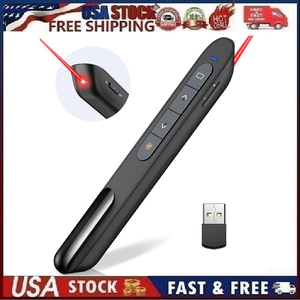 Presentation Wireless Presenter Remote USB Powerpoint Laser Pointer Clicker