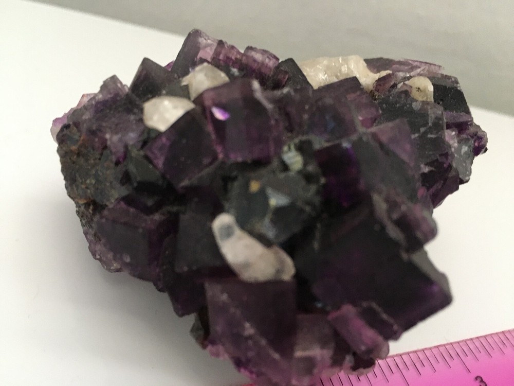 natural purple fluorite specimen, pre-owned