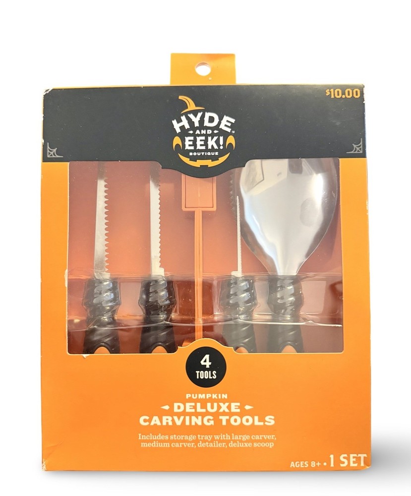 New Hyde and Eek Halloween Pumpkin Deluxe Carving Tools / 4 Tools