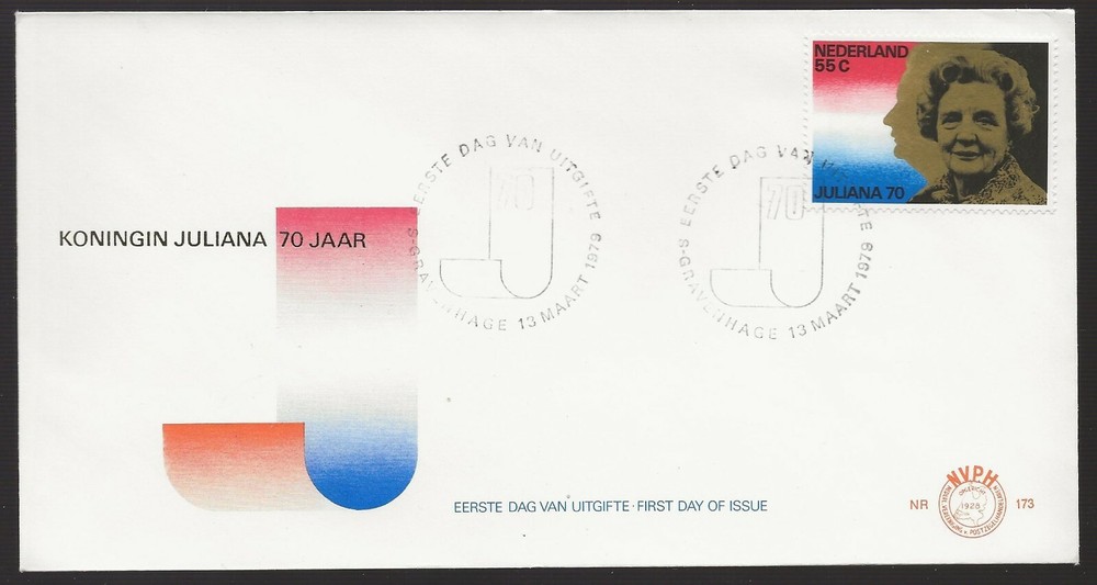 1979 Netherlands Juliana70 Issue FDC