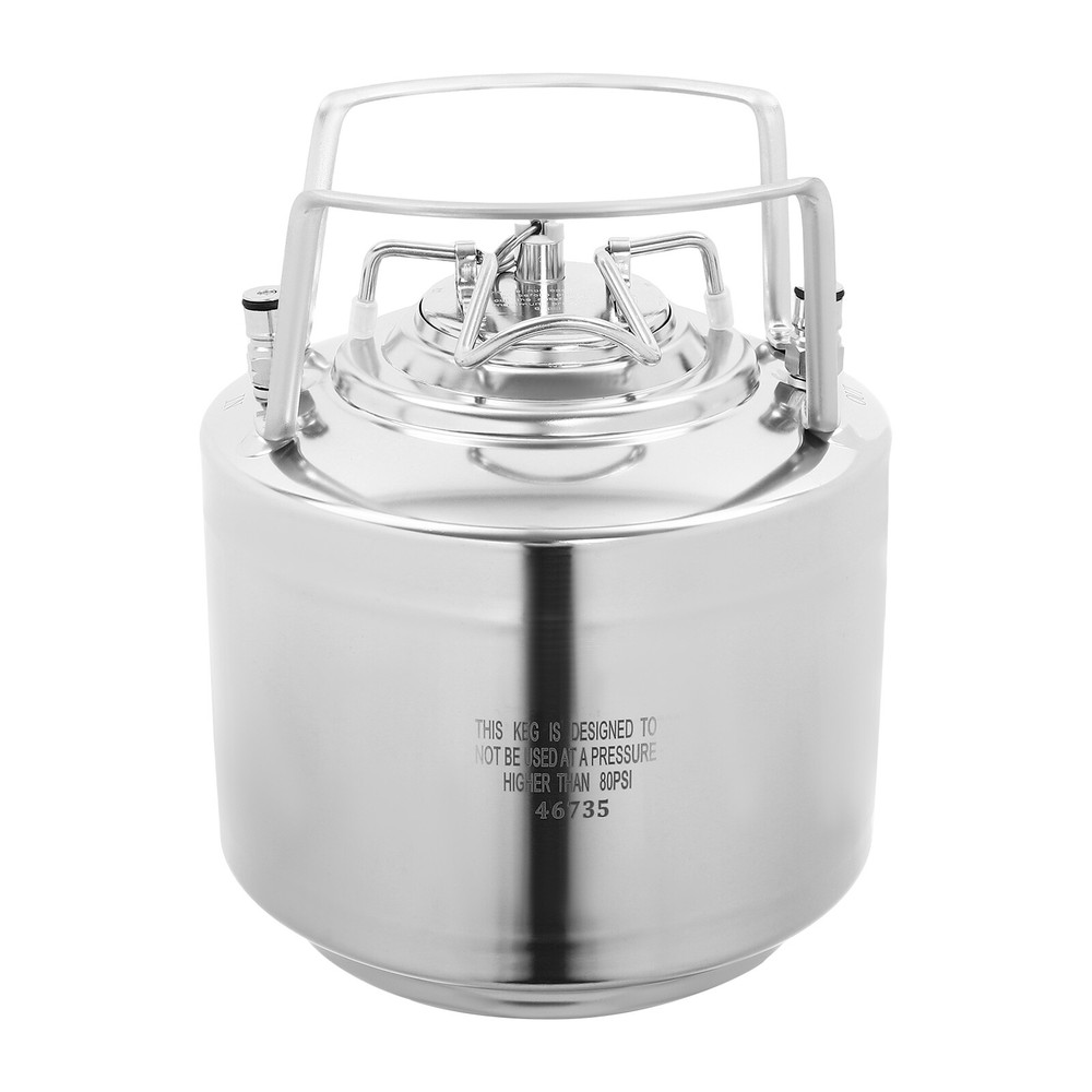 Stainless Steel 1.6 Gallon Mini Ball Lock Keg System For Small Batch HomeBrewing