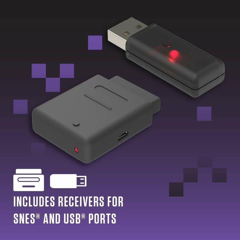 Retro-Bit Legacy 16 Wireless 2.4GHz Controller for SNES, Switch, PC, Mac - Gray
