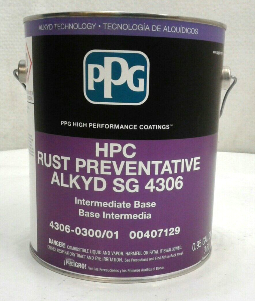 PPG 4306-0300 HPC Rust Preventative Alkyd SG 4306 Intermediate Base Gloss 1 Gal
