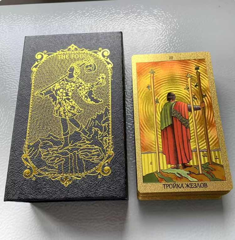 Карты Таро Russian version Gold Foil classic rider tarot cards deck Present Box
