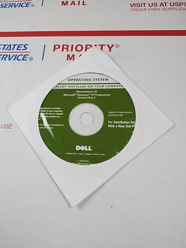 Dell Windows XP Professional full version Service Pack SP2 Reinstallation CD New