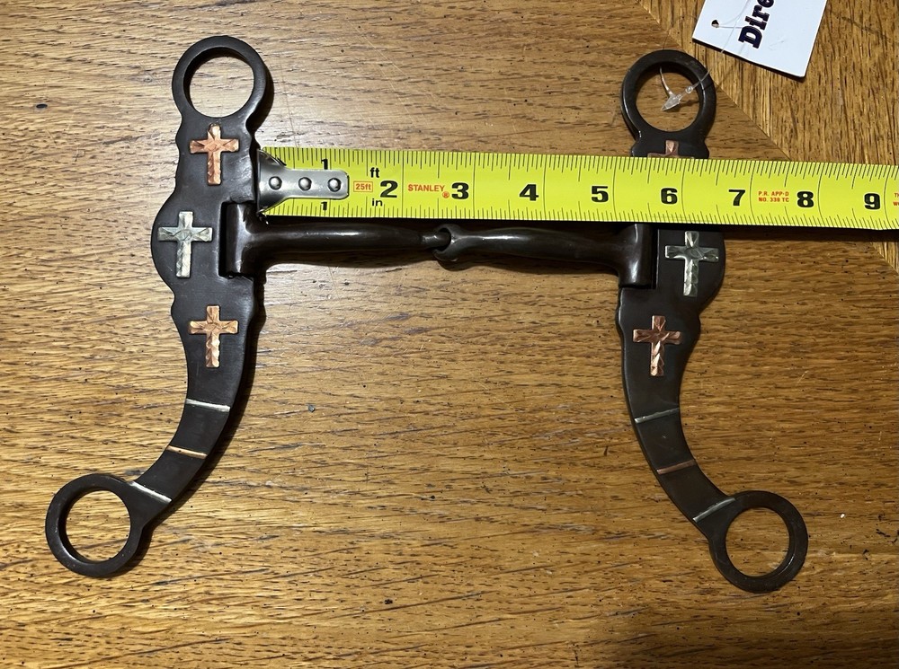 Western Snaffle bit 5” with Cooper Crosses
