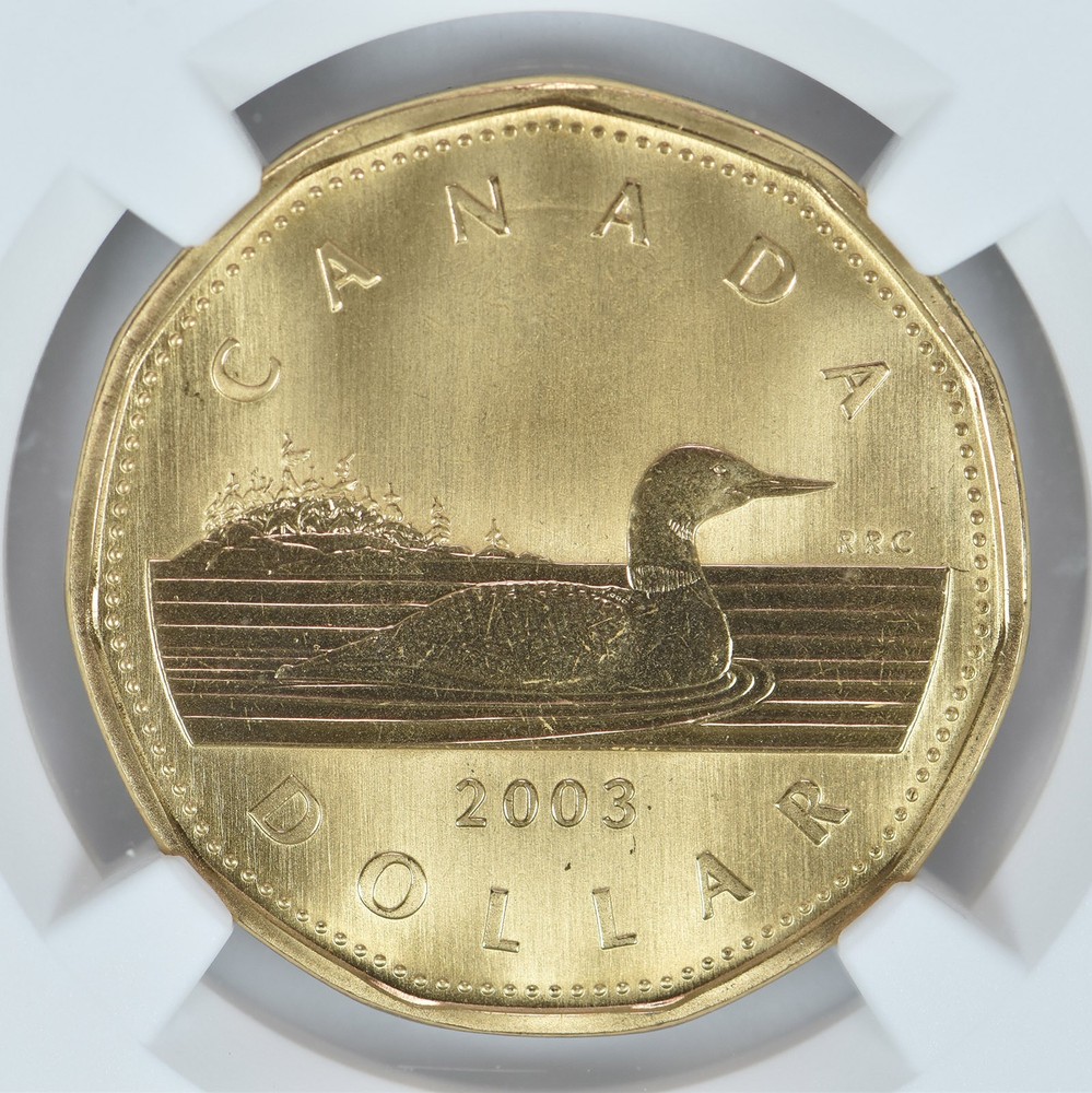 2003 Canada 1 Dollar Loon SP69 NGC Canada Label