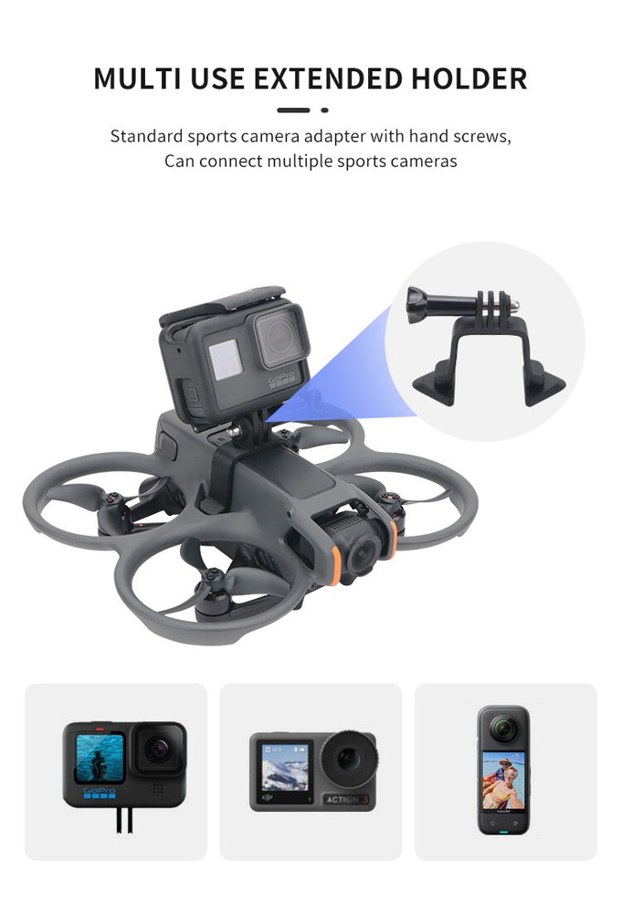 For DJI Avata 2 Transit Camera Transfer Sport Camera Upper Expansion Bracket