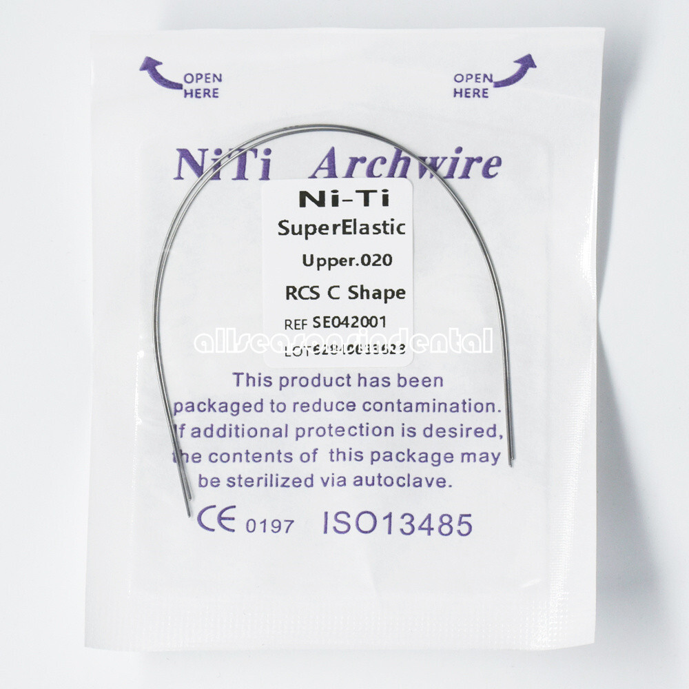 Dental Ortho Super Elastic NITI Arch Wire Reverse Curve Round/Rectangular True