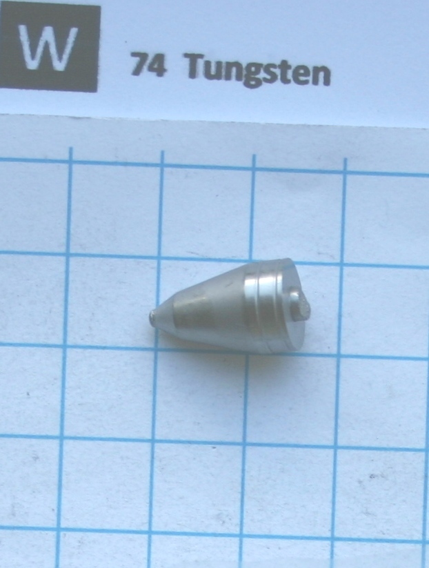 13 gram 99.9% Tungsten metal pin element 74 sample