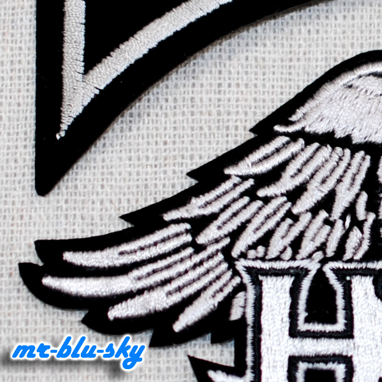 Small Silver Life & Eagle Patch Set ~ Harley Davidson Owners Group HOG