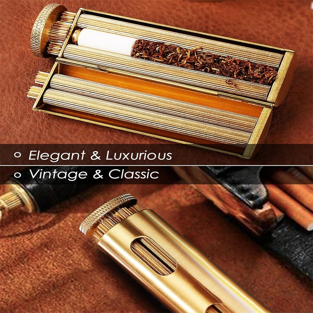 Cigarette Rolling Machine Brass Manual Practical Roller For Tobacco Enthusiasts