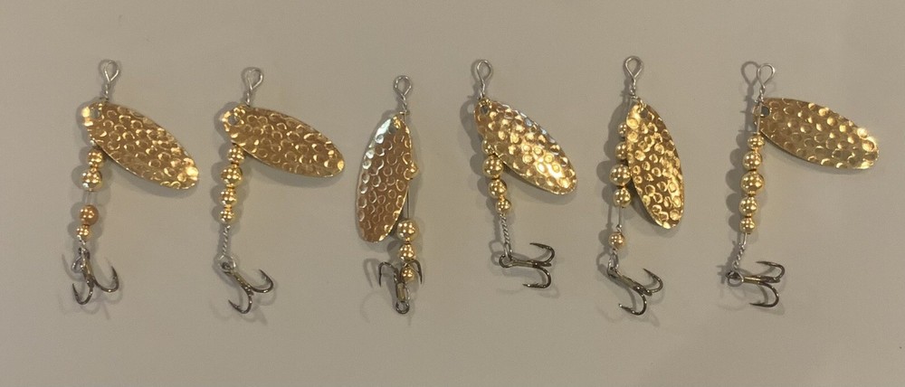 6 Pieces Swiss Swing Spinners Size 1 Gold Solid Beads