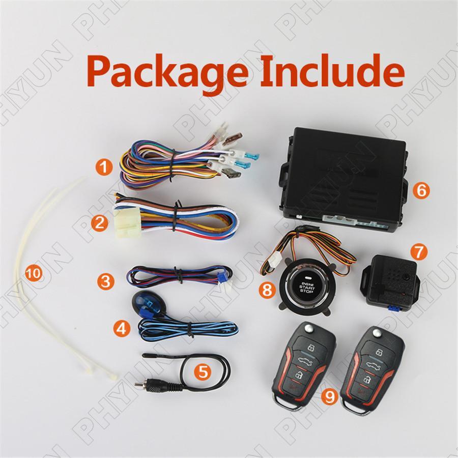 Car Alarm System Auto Security Keyless Entry Push Button Remote Engine Start Kit