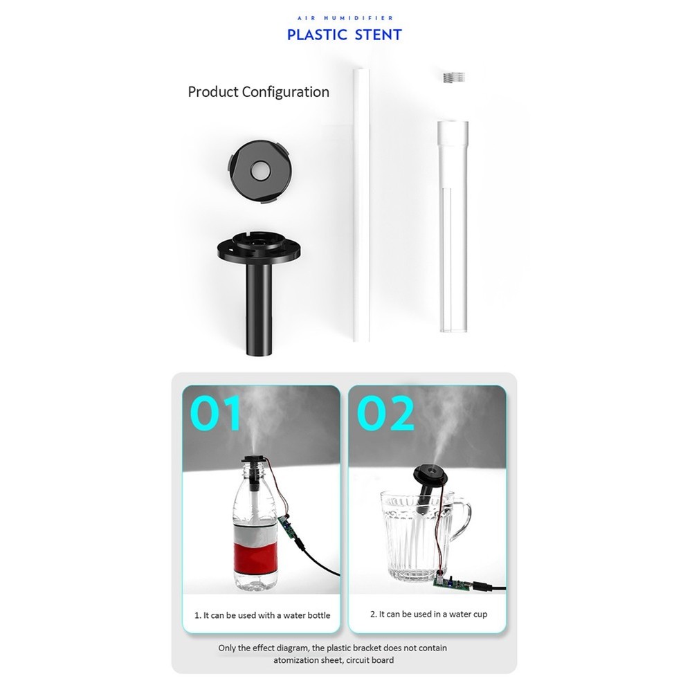 Atomizing Plastic Bracket USB Humidifier Diy Experiment Ultrasonic1417