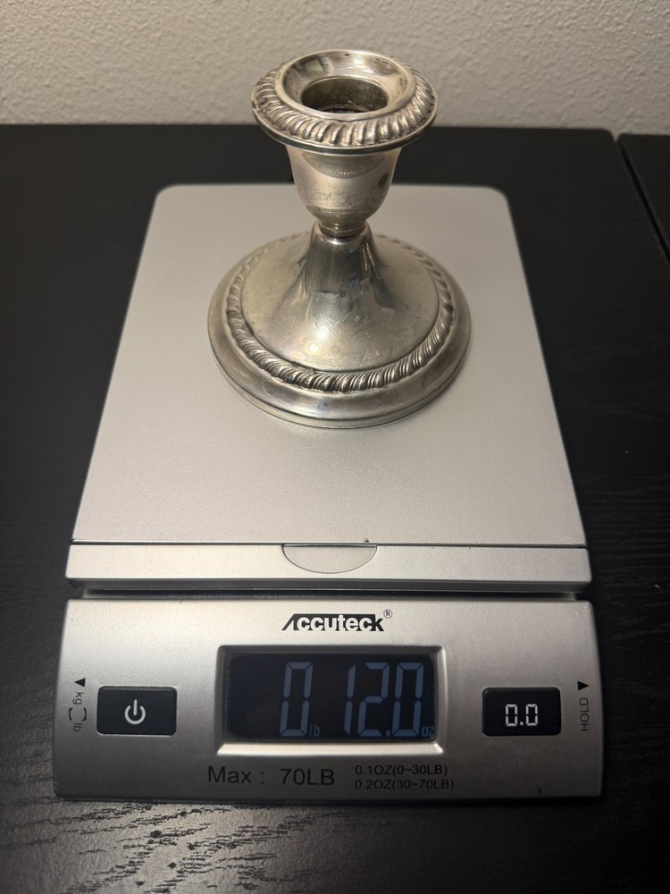 Gorham & Amston - Sterling Silver Weighted Candlesticks Holders-price per each