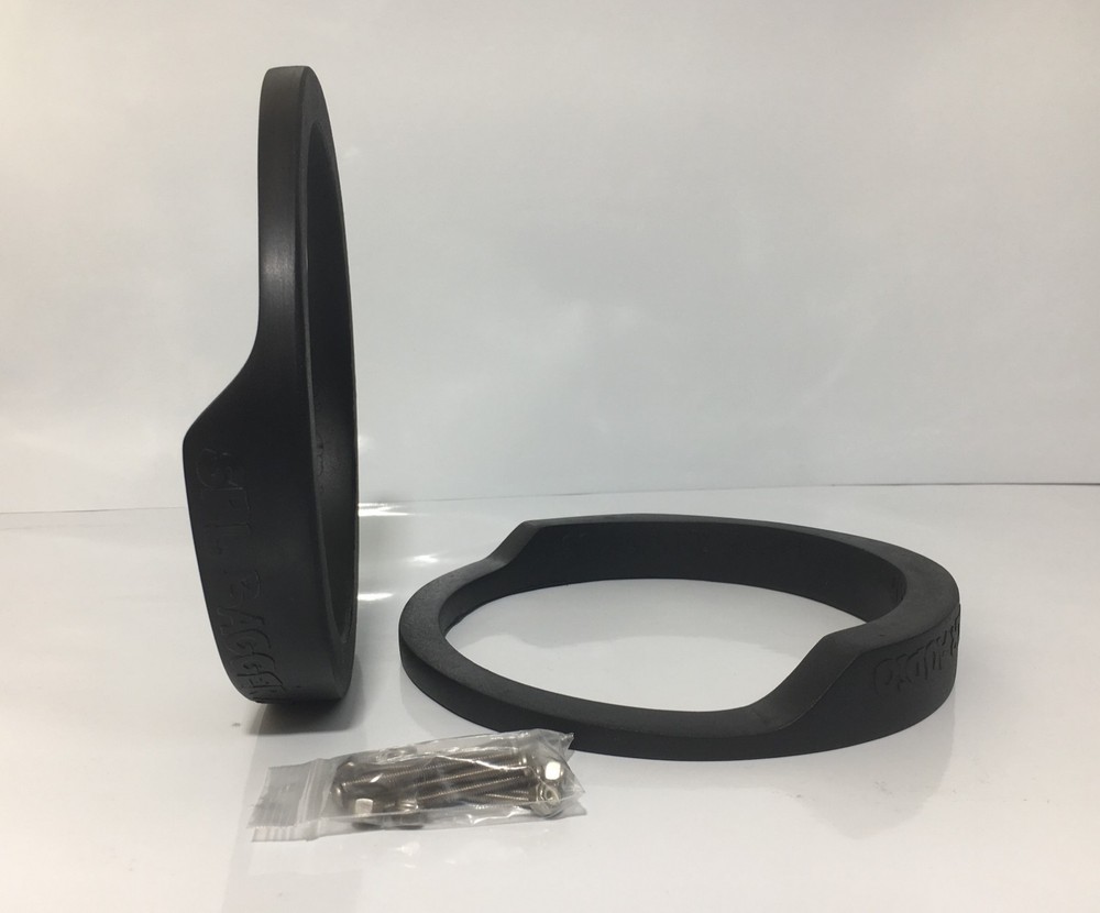 8" Front Harley Saddlebag Speaker Mounting Ring Adapters w/CLOTH 1994-2013