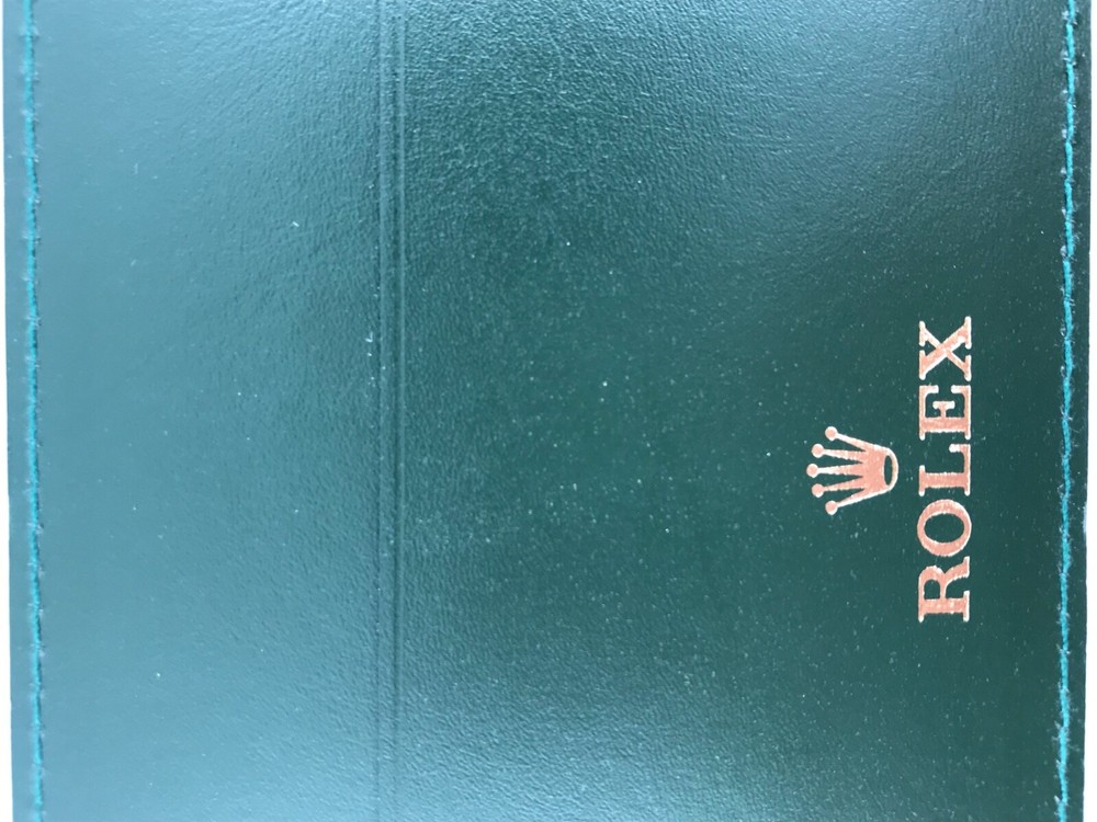 Rolex leather green wallet
