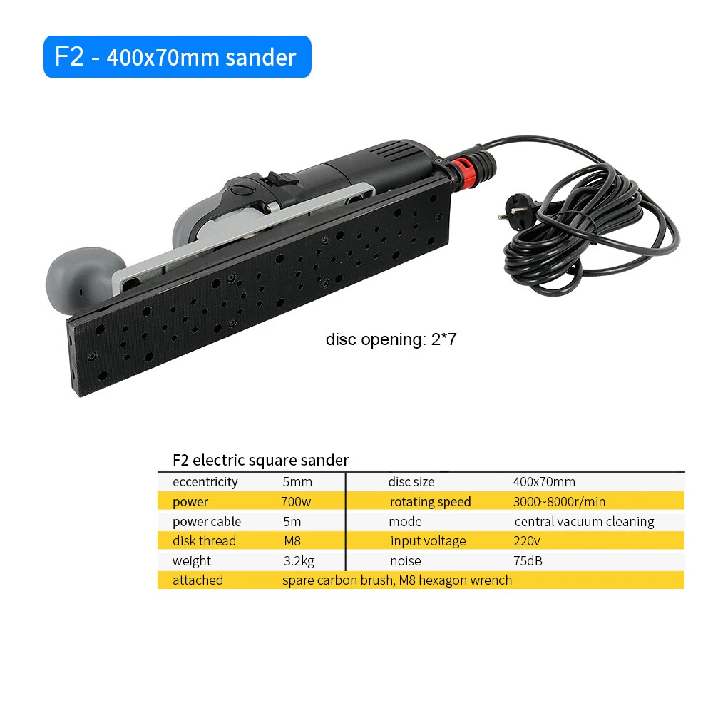 Premium Eccentric Sander Electric Variable Speeds Square Random Orbital Sander