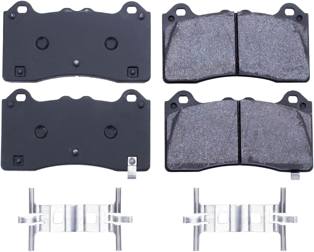 Pair Front Ceramic Disc Brake Pads with Hardware for 2016 2017 2018 Ford Focus