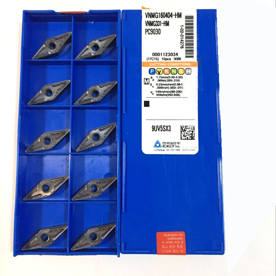 KORLOY VNMG160404-HM PC9030 Carbide Inserts CNC TOOL ✦Kd