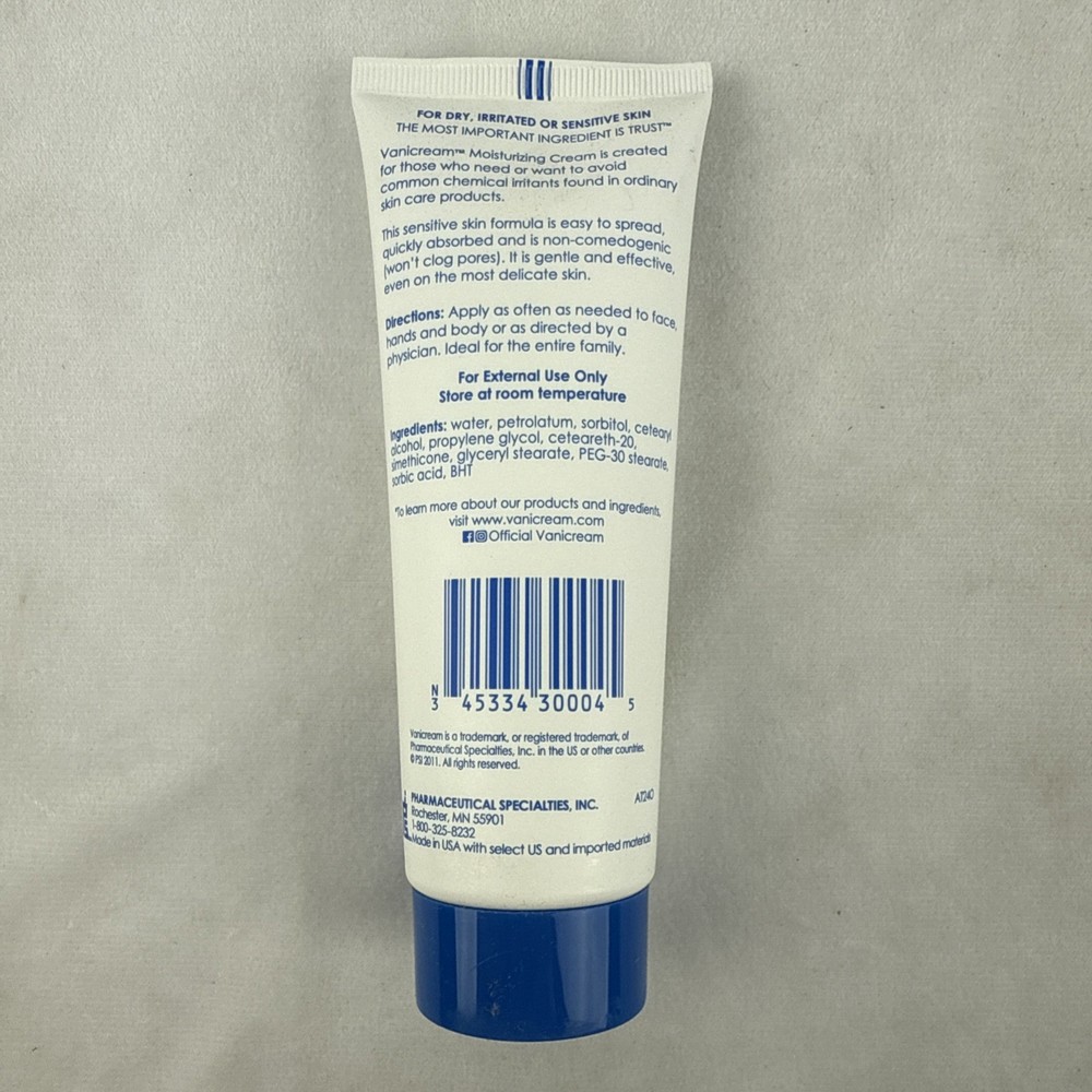 Vanicream Moisturizing Skin Cream 4 Oz