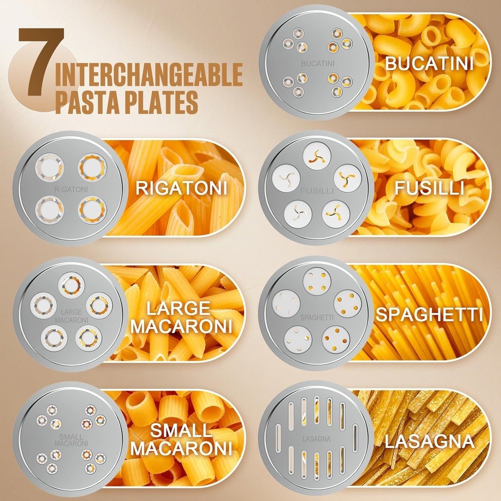 Kitchenaid Gourmet Pasta Maker with 7 Interchangeable Plates - Electric Press