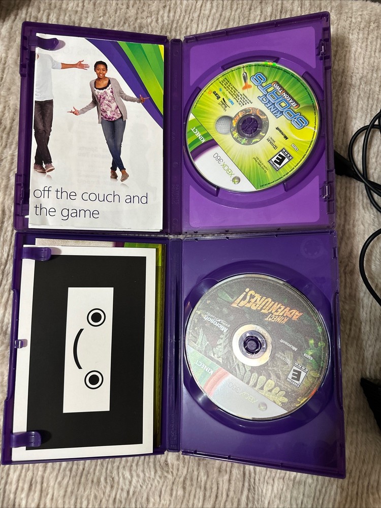 Microsoft 1414 Xbox 360 Kinect Sensor Bar w/ 2 Games!