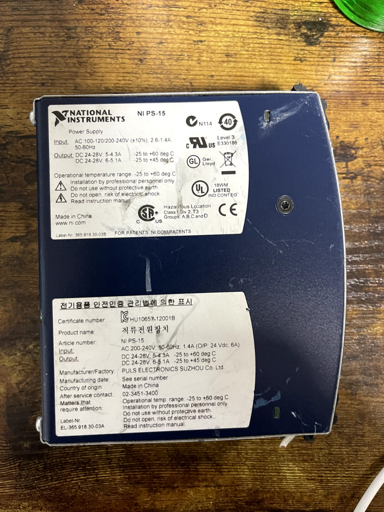 National Instruments NI PS-15 Power Supply